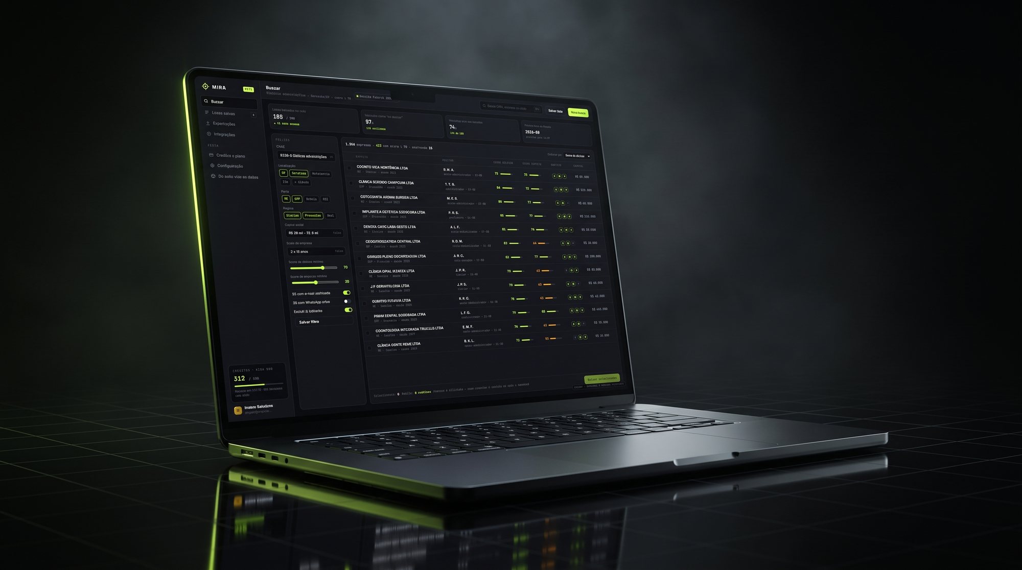 Laptop em estúdio