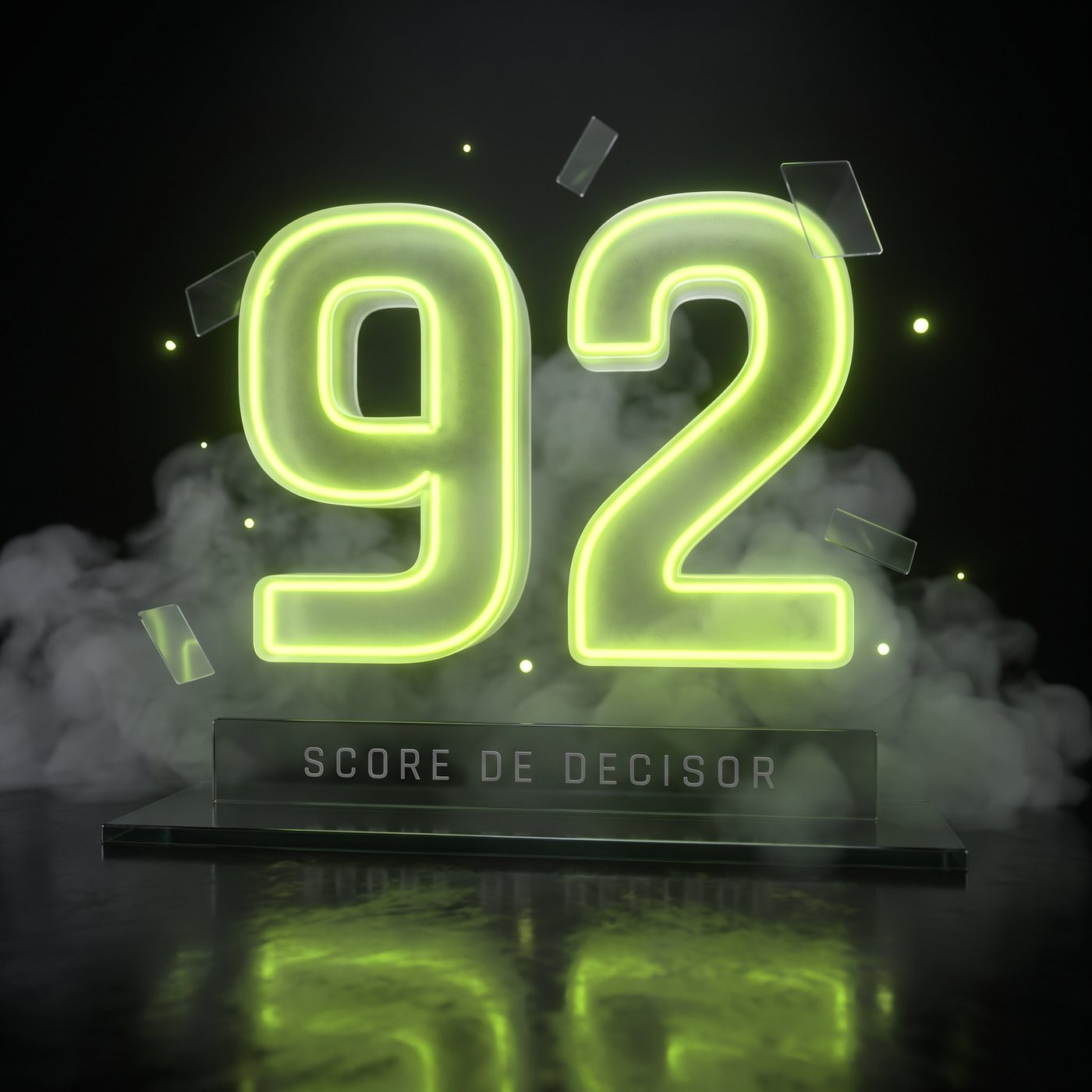 Número 92 em neon